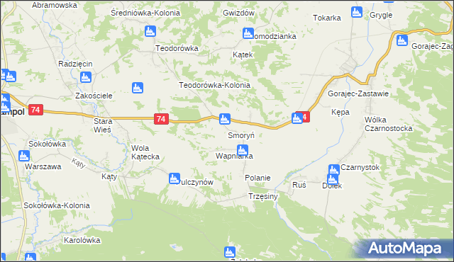 mapa Smoryń, Smoryń na mapie Targeo