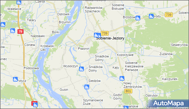 mapa Śniadków Górny, Śniadków Górny na mapie Targeo