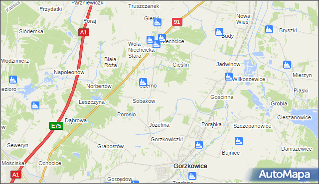 mapa Sobakówek, Sobakówek na mapie Targeo