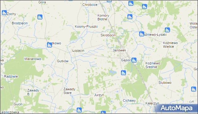mapa Soboklęszcz gmina Sońsk, Soboklęszcz gmina Sońsk na mapie Targeo