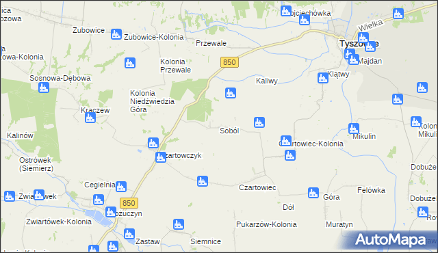 mapa Soból, Soból na mapie Targeo