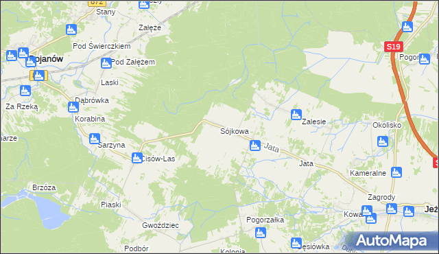 mapa Sójkowa, Sójkowa na mapie Targeo