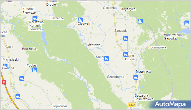 mapa Sokolne, Sokolne na mapie Targeo