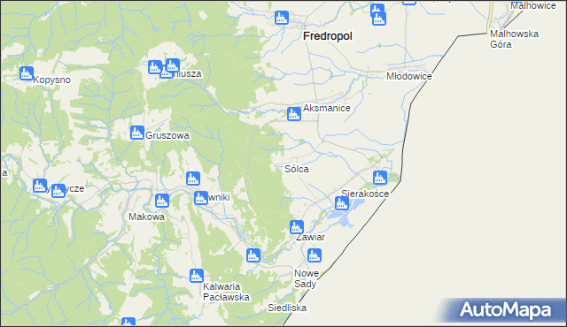 mapa Sólca, Sólca na mapie Targeo