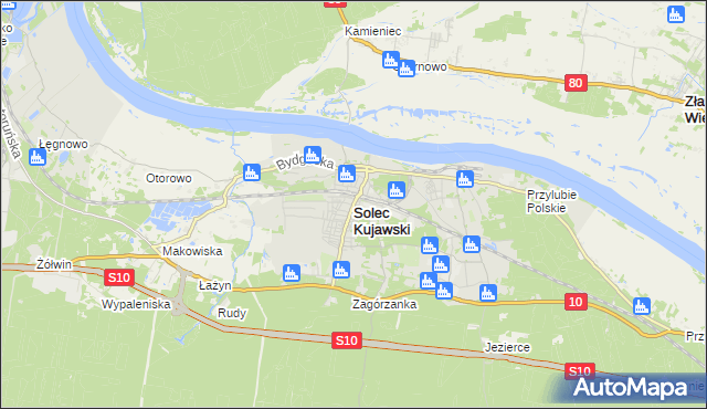 mapa Solec Kujawski, Solec Kujawski na mapie Targeo