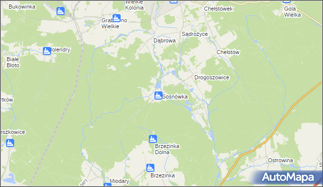 mapa Sosnówka gmina Twardogóra, Sosnówka gmina Twardogóra na mapie Targeo