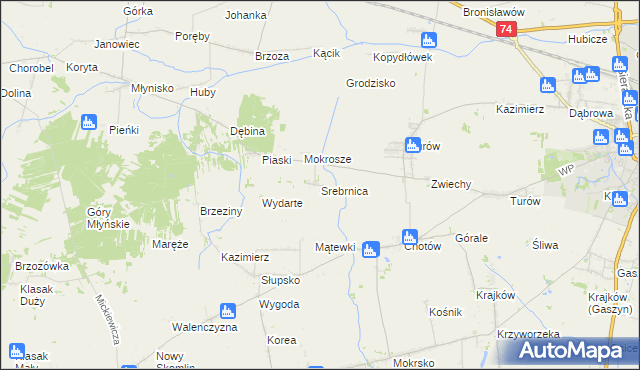mapa Srebrnica, Srebrnica na mapie Targeo