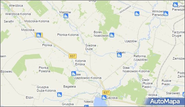 mapa Średnie Małe, Średnie Małe na mapie Targeo