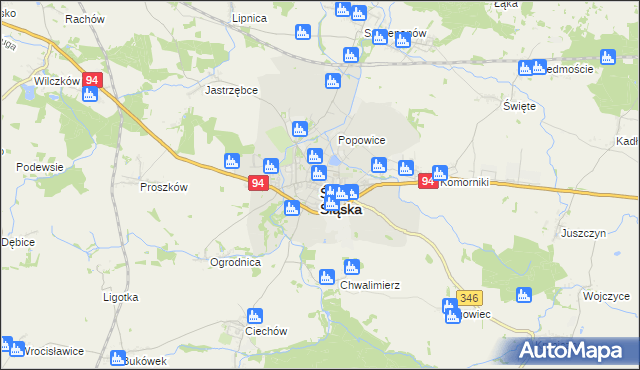 mapa Środa Śląska, Środa Śląska na mapie Targeo