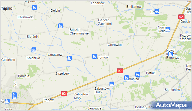 mapa Sromów, Sromów na mapie Targeo