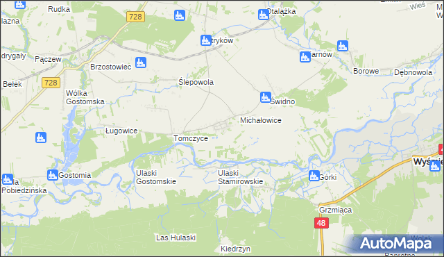 mapa Stamirowice gmina Mogielnica, Stamirowice gmina Mogielnica na mapie Targeo