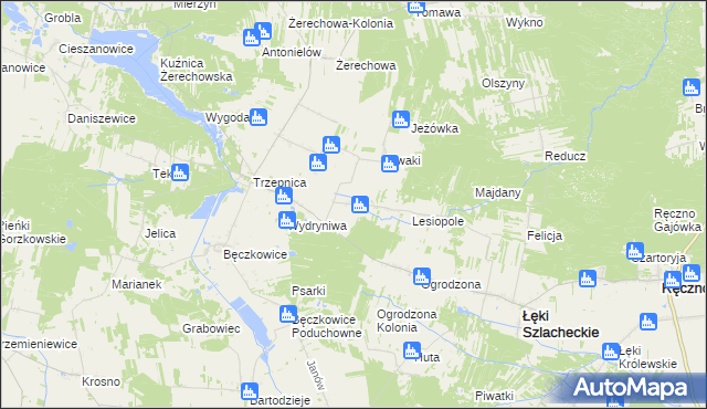 mapa Stanisławów gmina Łęki Szlacheckie, Stanisławów gmina Łęki Szlacheckie na mapie Targeo