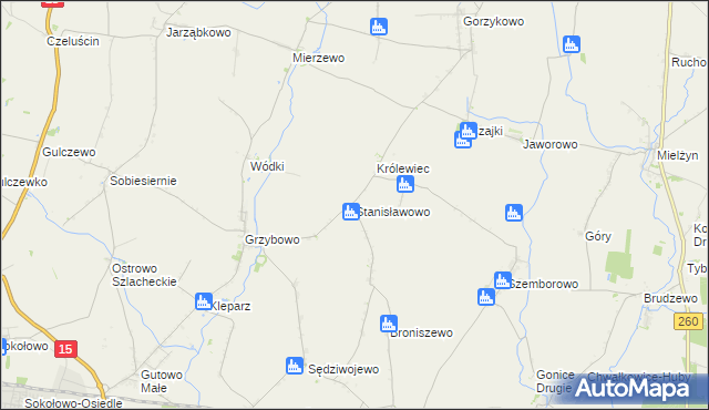 mapa Stanisławowo gmina Września, Stanisławowo gmina Września na mapie Targeo