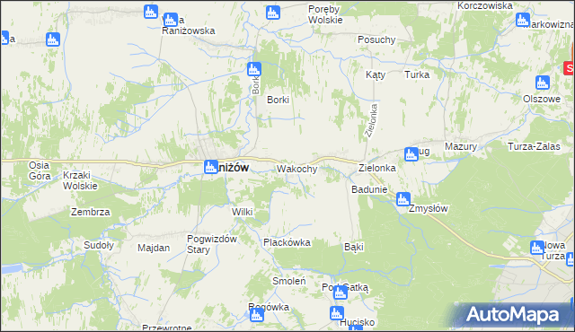 mapa Staniszewskie, Staniszewskie na mapie Targeo