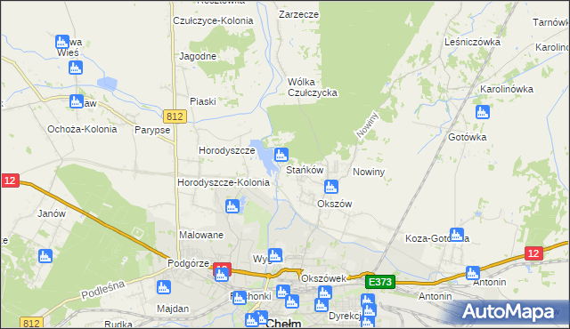 mapa Stańków, Stańków na mapie Targeo