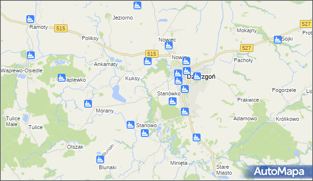 mapa Stanówko, Stanówko na mapie Targeo