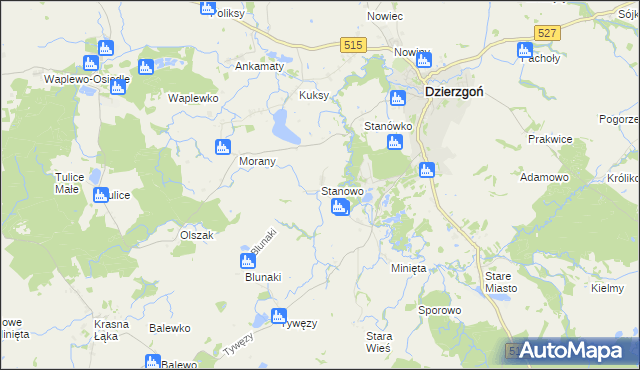 mapa Stanowo gmina Dzierzgoń, Stanowo gmina Dzierzgoń na mapie Targeo