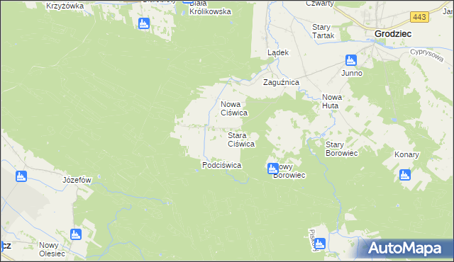 mapa Stara Ciświca, Stara Ciświca na mapie Targeo