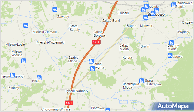 mapa Stara Jakać, Stara Jakać na mapie Targeo