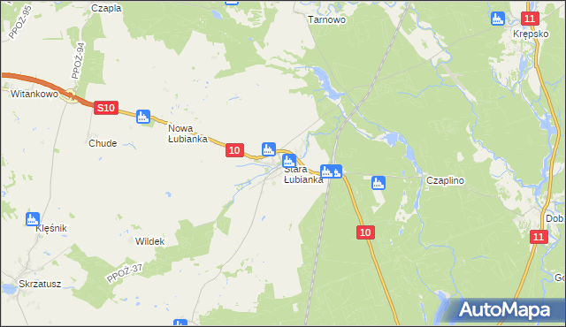 mapa Stara Łubianka, Stara Łubianka na mapie Targeo