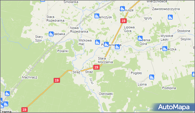 mapa Stara Moczalnia, Stara Moczalnia na mapie Targeo