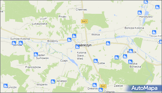 mapa Stara Wieś gmina Kraśniczyn, Stara Wieś gmina Kraśniczyn na mapie Targeo