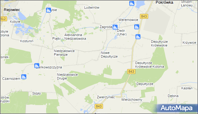 mapa Stare Depułtycze, Stare Depułtycze na mapie Targeo