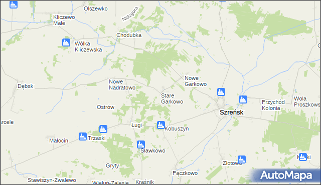 mapa Stare Garkowo, Stare Garkowo na mapie Targeo