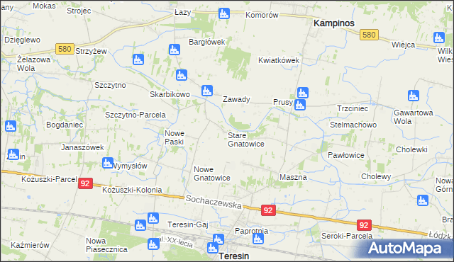 mapa Stare Gnatowice, Stare Gnatowice na mapie Targeo