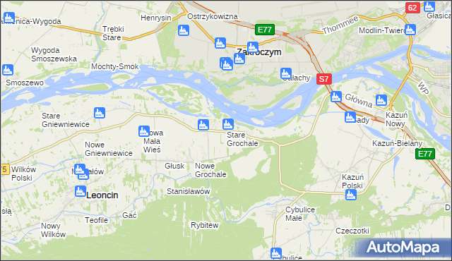 mapa Stare Grochale, Stare Grochale na mapie Targeo