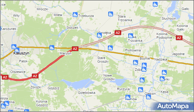 mapa Stare Groszki, Stare Groszki na mapie Targeo