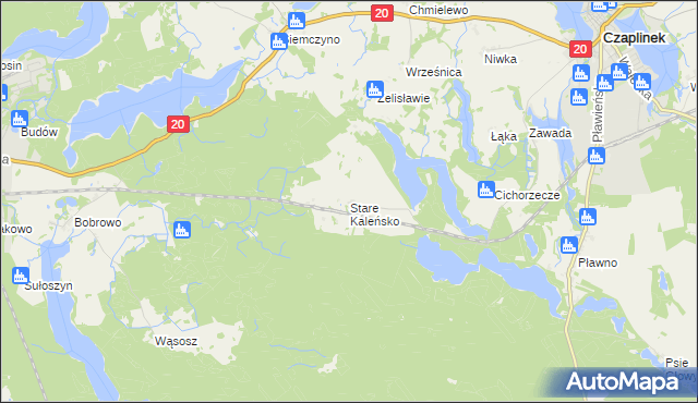 mapa Stare Kaleńsko, Stare Kaleńsko na mapie Targeo