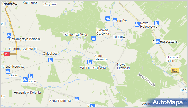 mapa Stare Litewniki, Stare Litewniki na mapie Targeo