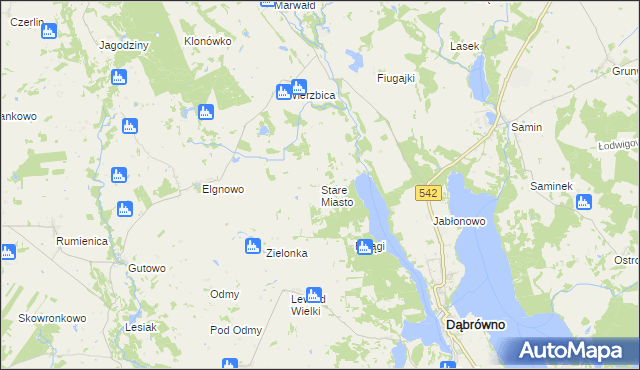 mapa Stare Miasto gmina Dąbrówno, Stare Miasto gmina Dąbrówno na mapie Targeo