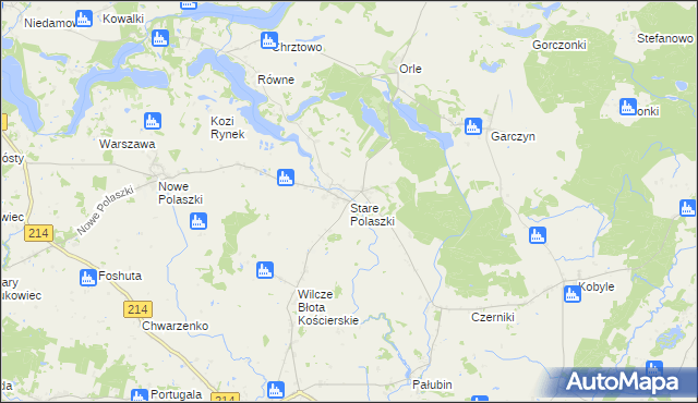 mapa Stare Polaszki, Stare Polaszki na mapie Targeo