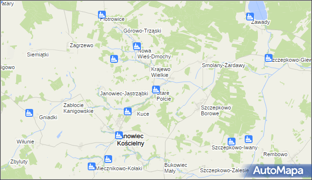 mapa Stare Połcie, Stare Połcie na mapie Targeo