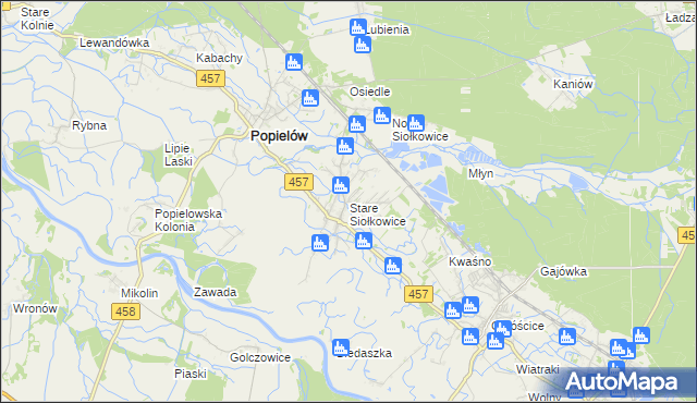 mapa Stare Siołkowice, Stare Siołkowice na mapie Targeo