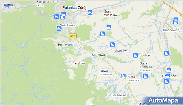 mapa Starkówek, Starkówek na mapie Targeo