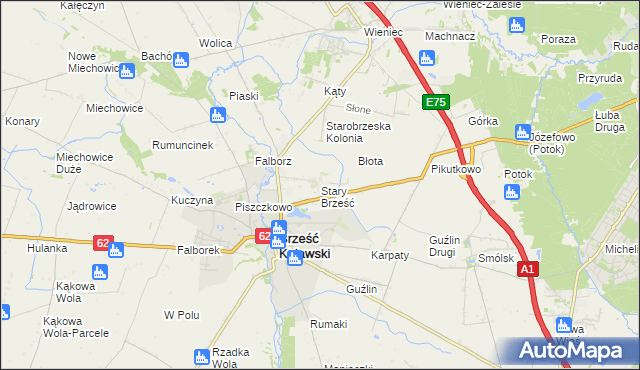 mapa Stary Brześć, Stary Brześć na mapie Targeo