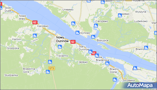 mapa Stary Duninów, Stary Duninów na mapie Targeo