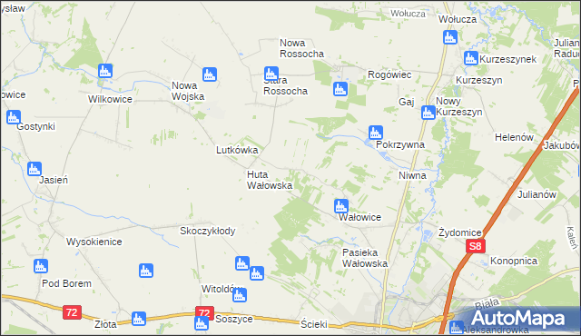 mapa Stary Dwór gmina Rawa Mazowiecka, Stary Dwór gmina Rawa Mazowiecka na mapie Targeo