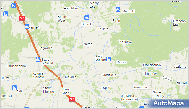 mapa Stary Kadłubek, Stary Kadłubek na mapie Targeo