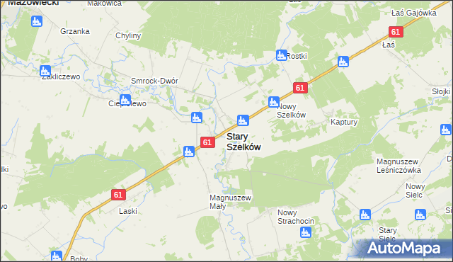 mapa Stary Szelków, Stary Szelków na mapie Targeo