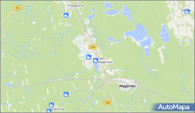 mapa Stary Węgliniec, Stary Węgliniec na mapie Targeo