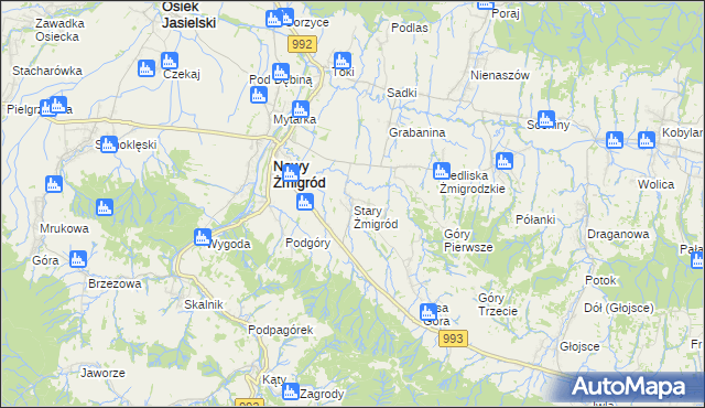 mapa Stary Żmigród, Stary Żmigród na mapie Targeo