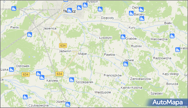 mapa Stasinów gmina Tłuszcz, Stasinów gmina Tłuszcz na mapie Targeo