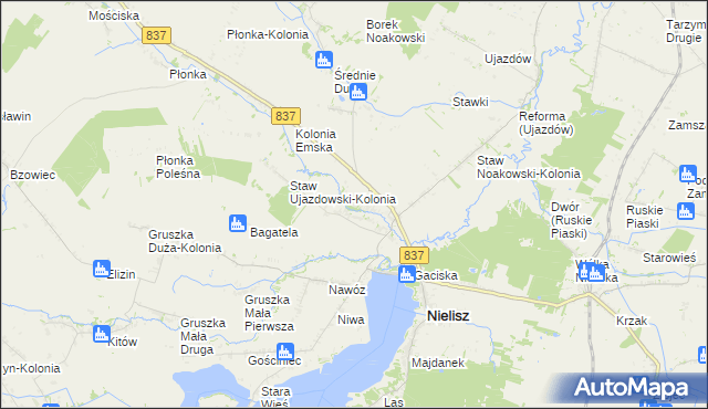 mapa Staw Noakowski, Staw Noakowski na mapie Targeo