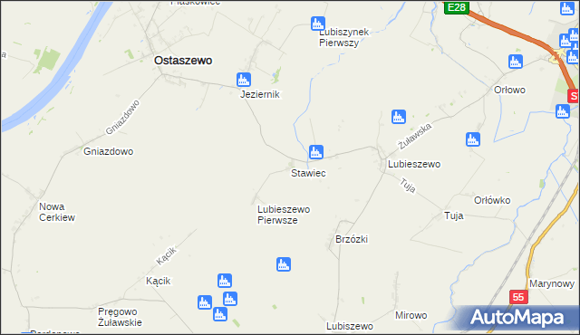 mapa Stawiec gmina Nowy Dwór Gdański, Stawiec gmina Nowy Dwór Gdański na mapie Targeo
