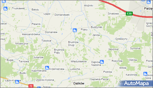 mapa Stefanów gmina Dalików, Stefanów gmina Dalików na mapie Targeo