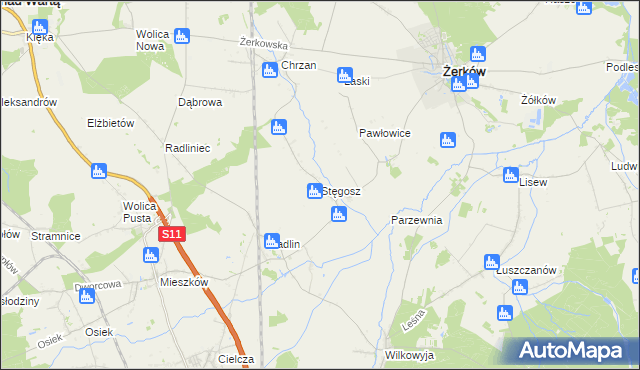 mapa Stęgosz, Stęgosz na mapie Targeo